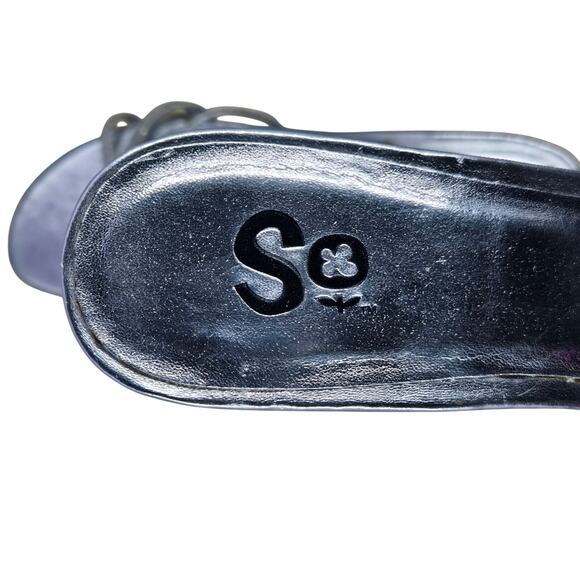 SO 8M Silver Strappy Sandals - Picture 8 of 9